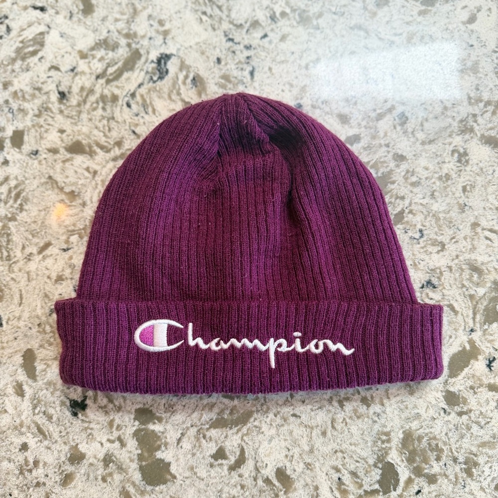 Champion Maroon Knit Beanie